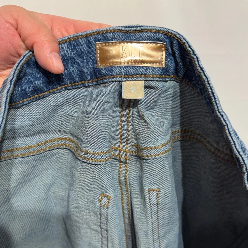 KUT From The Kloth Ashley High-Rise Slouchy Barrel Jean Improving Medium Wash 6 - Picture 10 of 12